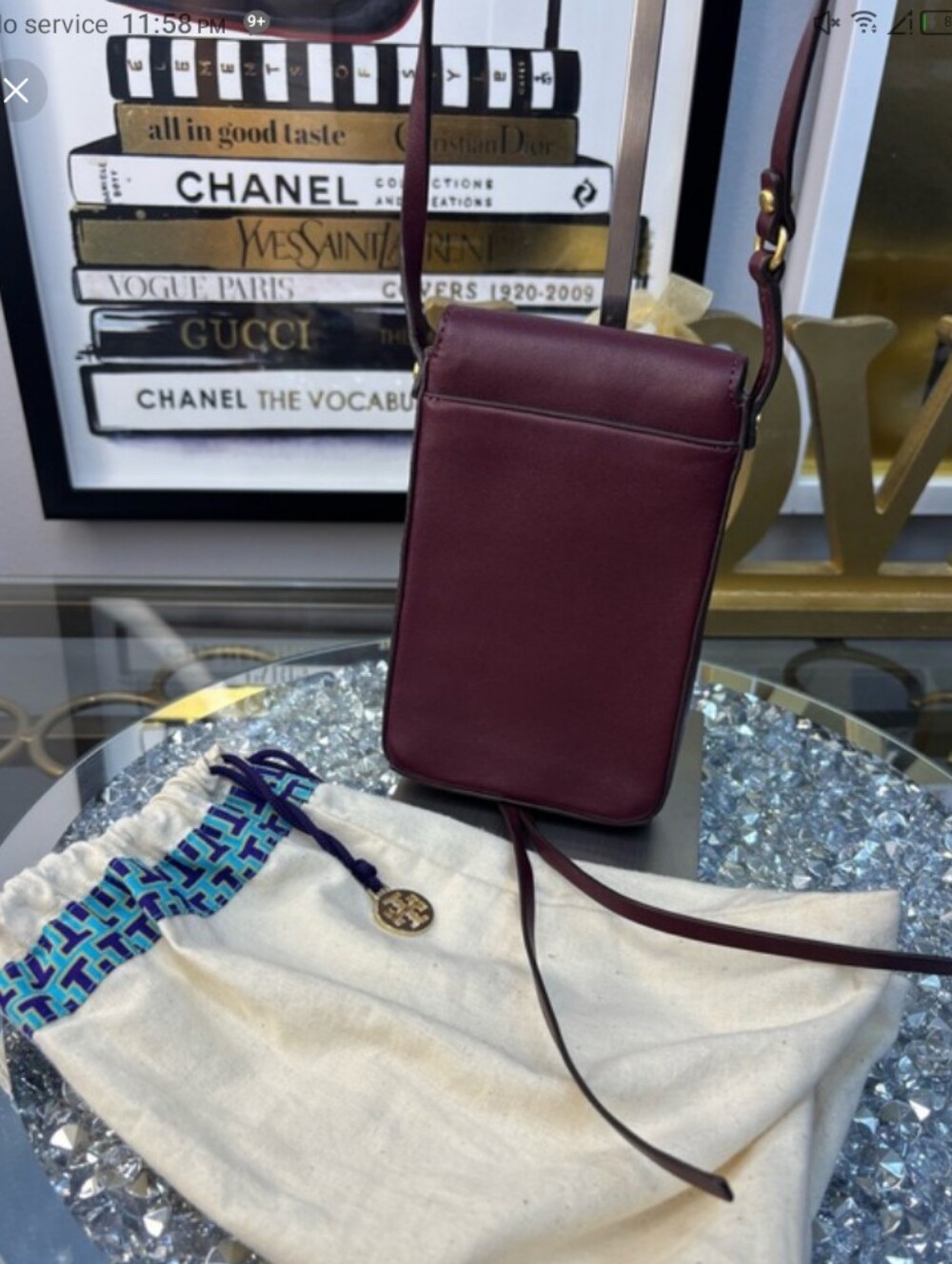 NWOT Tory Burch-Miller Leather Phone Crossbody —(Burgundy❤️🤎) - Picture 9 of 9